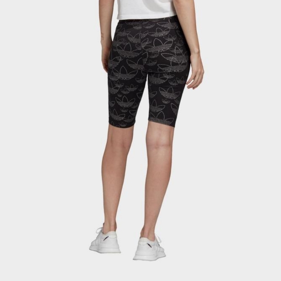 NEW Adidas Originals Metallic Print Bike Shorts - Picture 3 of 5